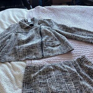 Lane Bryant Monochrome Tweed Blazer